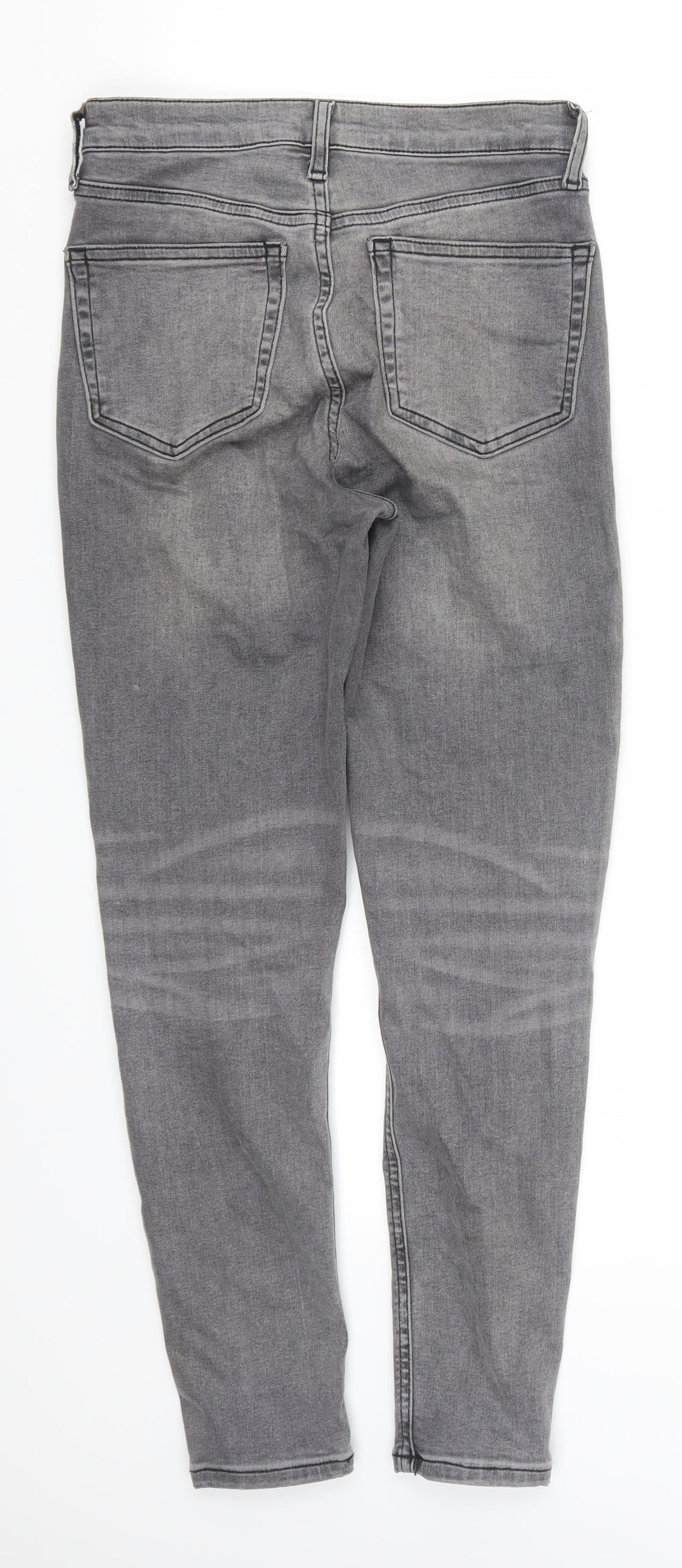 Topshop Womens Grey  Denim Skinny Jeans Size 30 L26 in