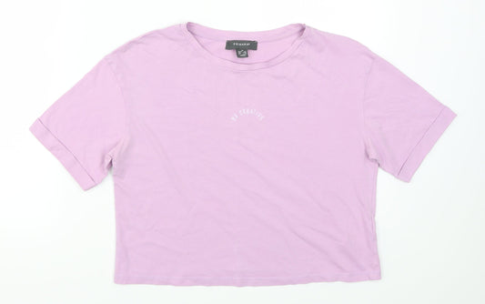 Primark Womens Purple   Basic T-Shirt Size 6  - Be Creative