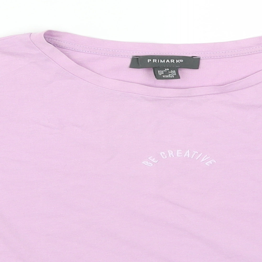 Primark Womens Purple   Basic T-Shirt Size 6  - Be Creative