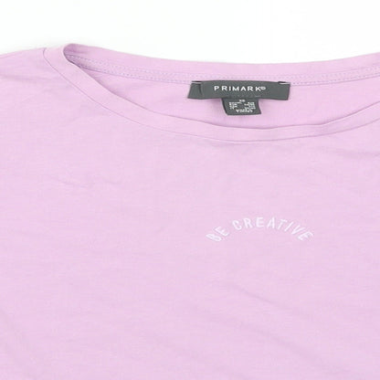Primark Womens Purple   Basic T-Shirt Size 6  - Be Creative