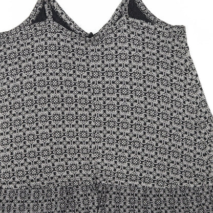 Arcadia Womens Grey Geometric  Basic Tank Size 16