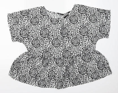 Womens UK Size 14 Label Be Grey Basic T-Shirt