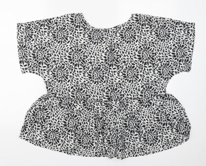 Womens UK Size 14 Label Be Grey Basic T-Shirt
