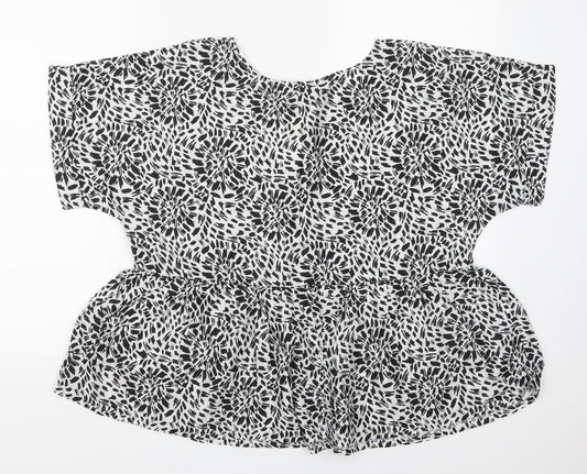 Womens UK Size 14 Label Be Grey Basic T-Shirt