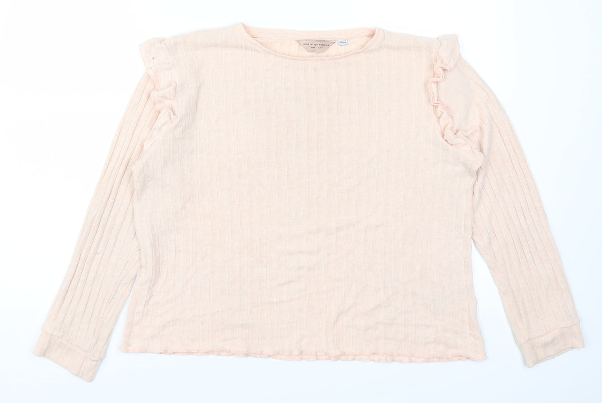 Dorothy Perkins Womens Pink Solid  Top Pyjama Top Size S