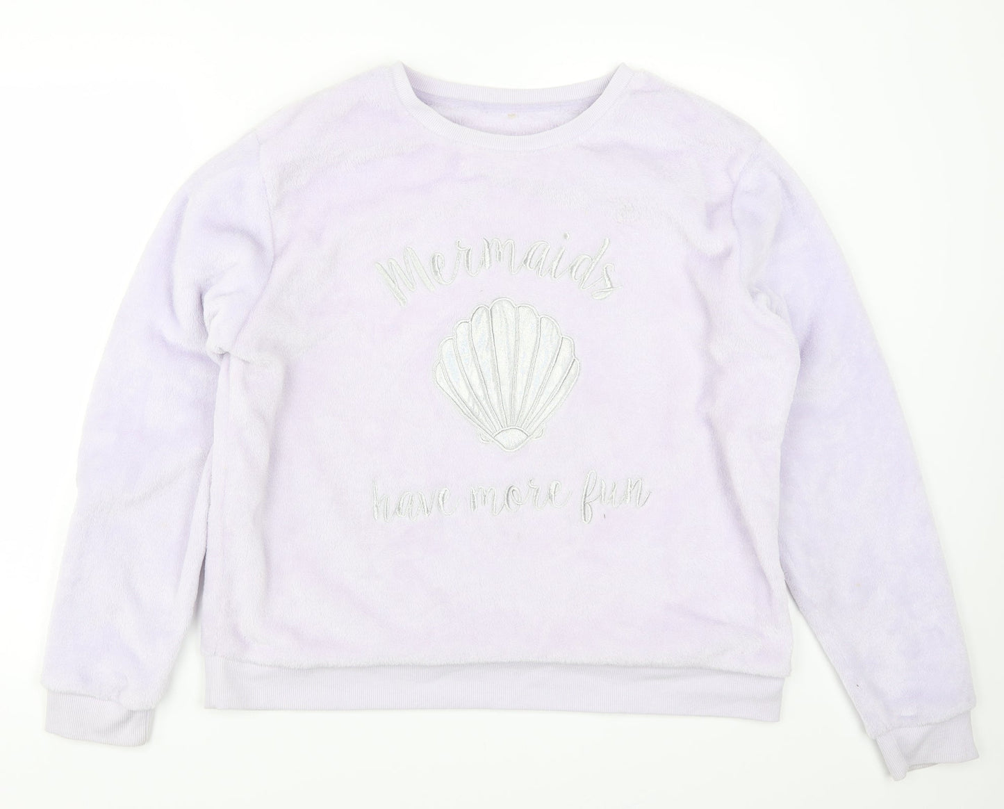 George Womens Purple Solid  Top Pyjama Top Size 16  - Mermaids Have More Fun