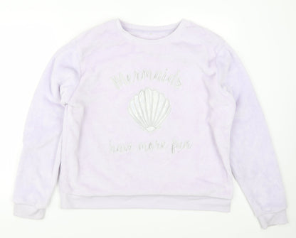 George Womens Purple Solid  Top Pyjama Top Size 16  - Mermaids Have More Fun