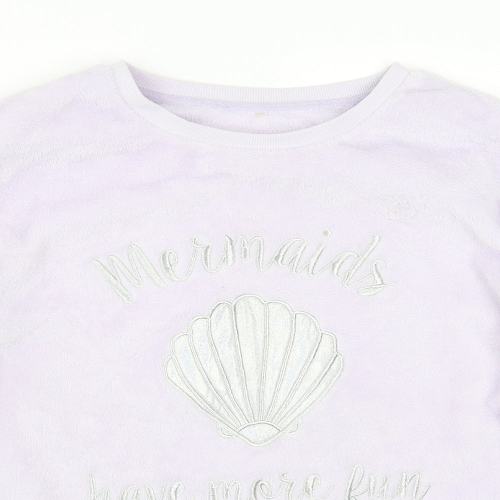 George Womens Purple Solid  Top Pyjama Top Size 16  - Mermaids Have More Fun