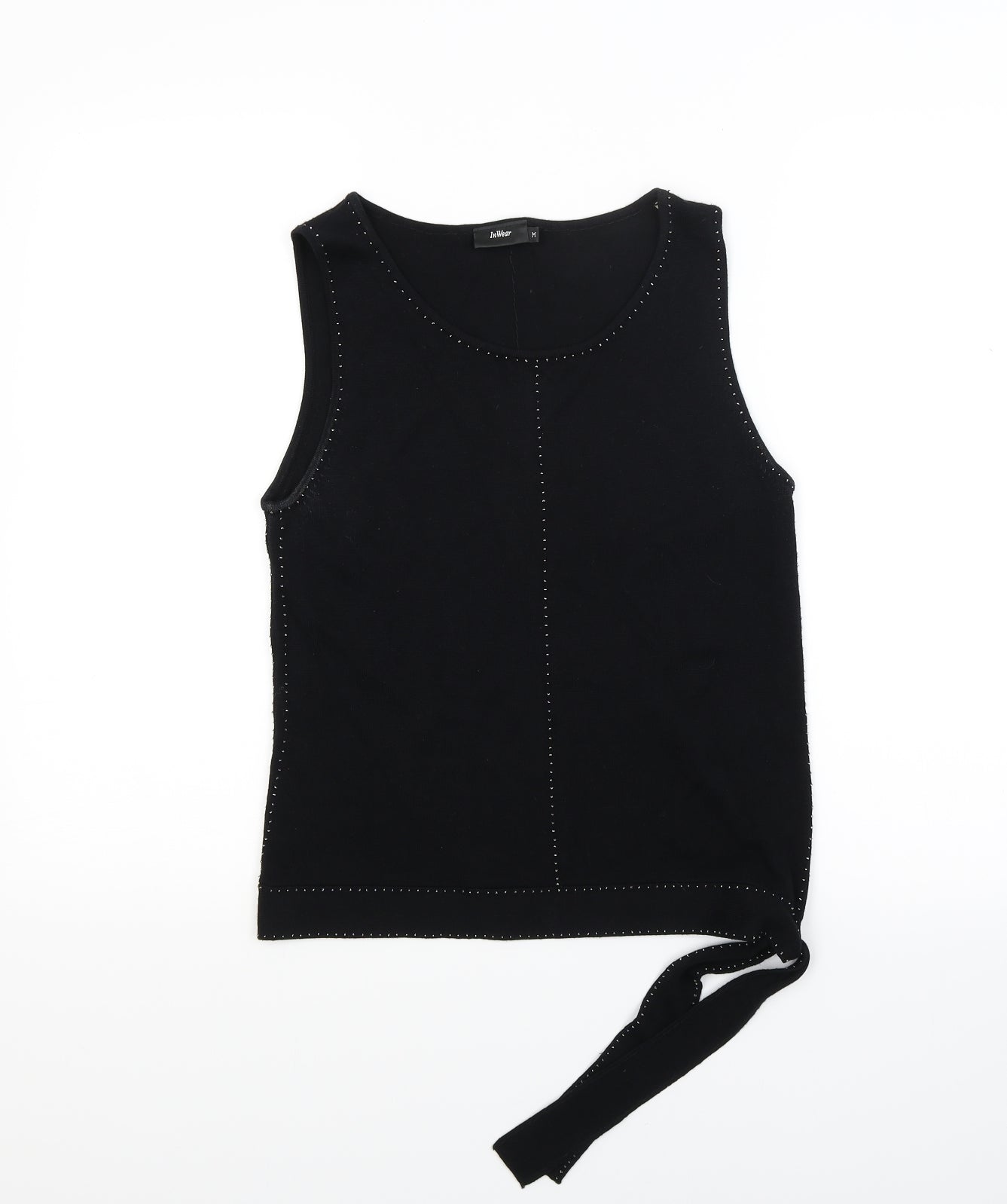 Womens UK Size M InWear Black Basic Tank