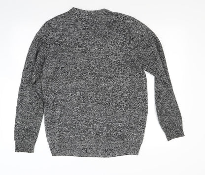 ACW85 Mens Grey  Knit Pullover Jumper Size M