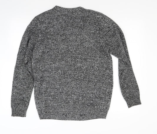 ACW85 Mens Grey  Knit Pullover Jumper Size M