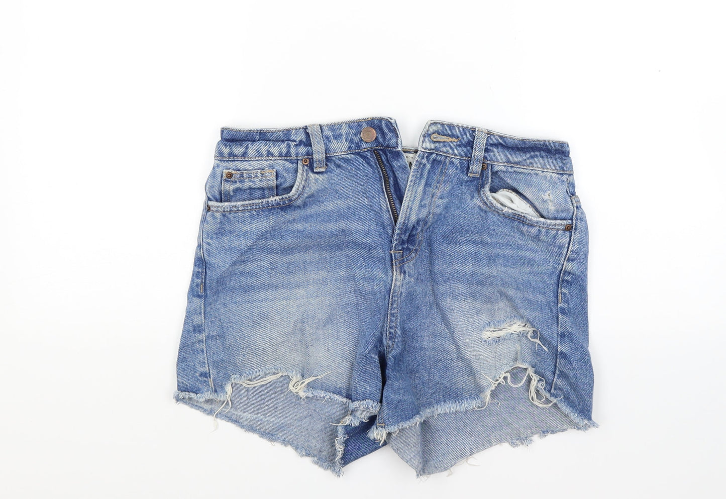 New Look Womens Blue   Cut-Off Shorts Size 8