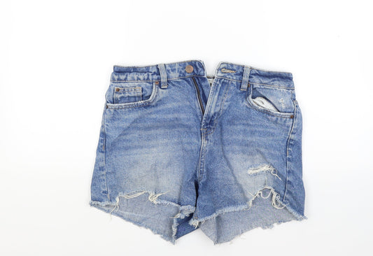 New Look Womens Blue   Cut-Off Shorts Size 8