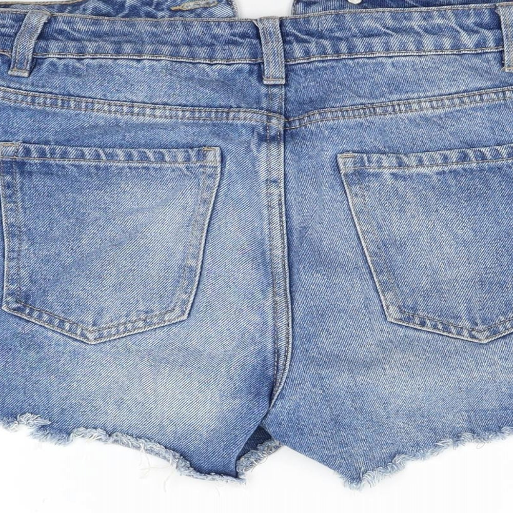 New Look Womens Blue   Cut-Off Shorts Size 8