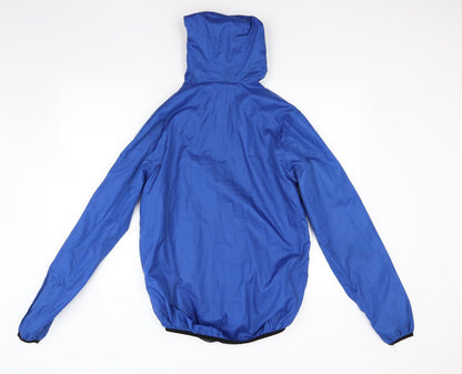 Workout Mens Blue  Canvas Windbreaker Coat Size XS