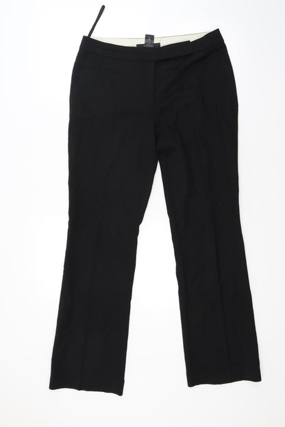 Womens UK Size 10 NEXT Regular Fit  Black Trousers