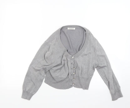 George Womens Grey  Knit Cardigan Jumper Size 14