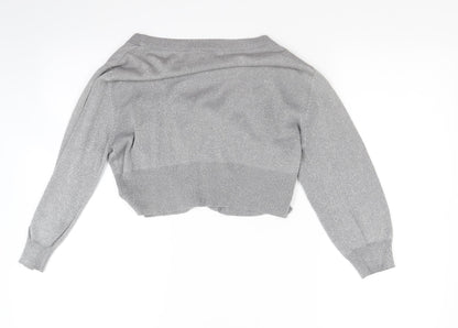 George Womens Grey  Knit Cardigan Jumper Size 14