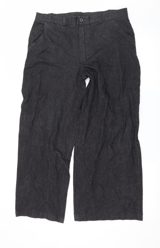 Denim & Co. Womens Grey   Trousers  Size 34 in L26 in