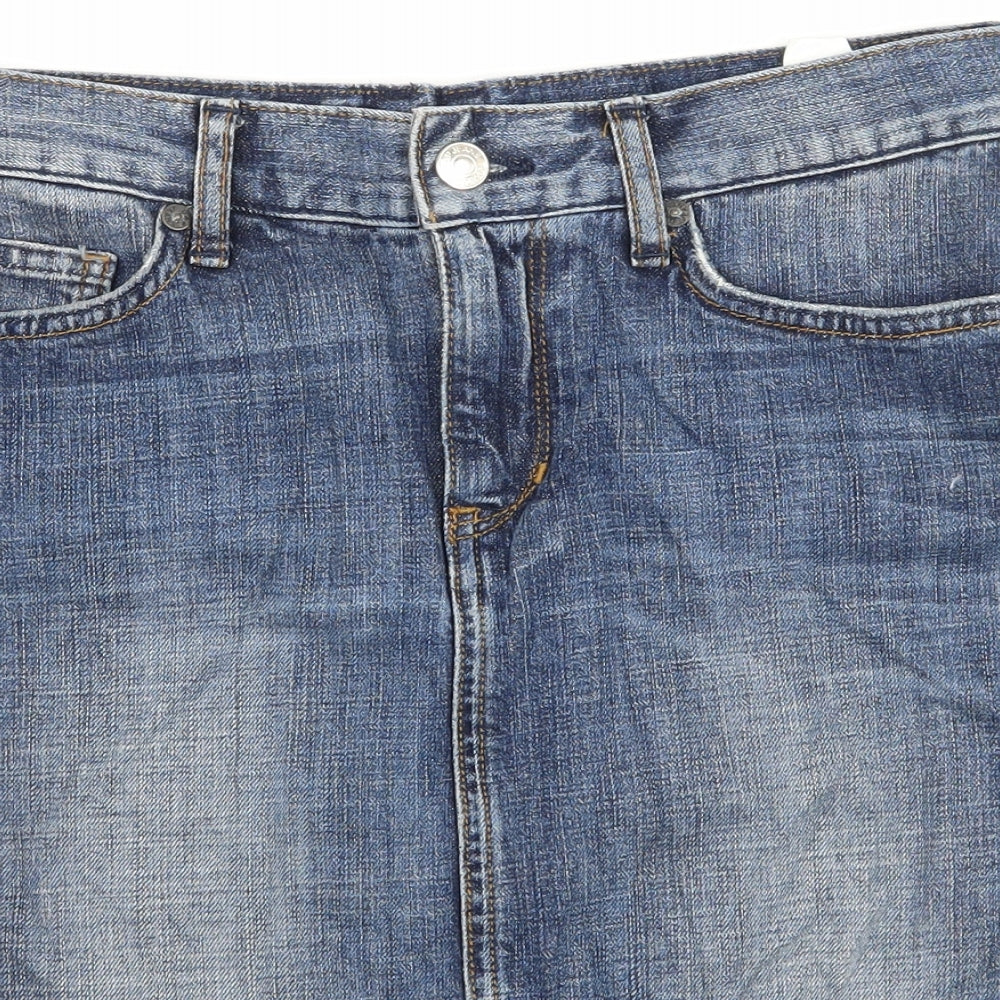 Gap Womens Blue  Denim Straight & Pencil Skirt Size 6