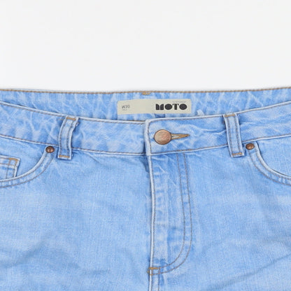 Topshop Womens Blue  Denim Hot Pants Shorts Size 30 in