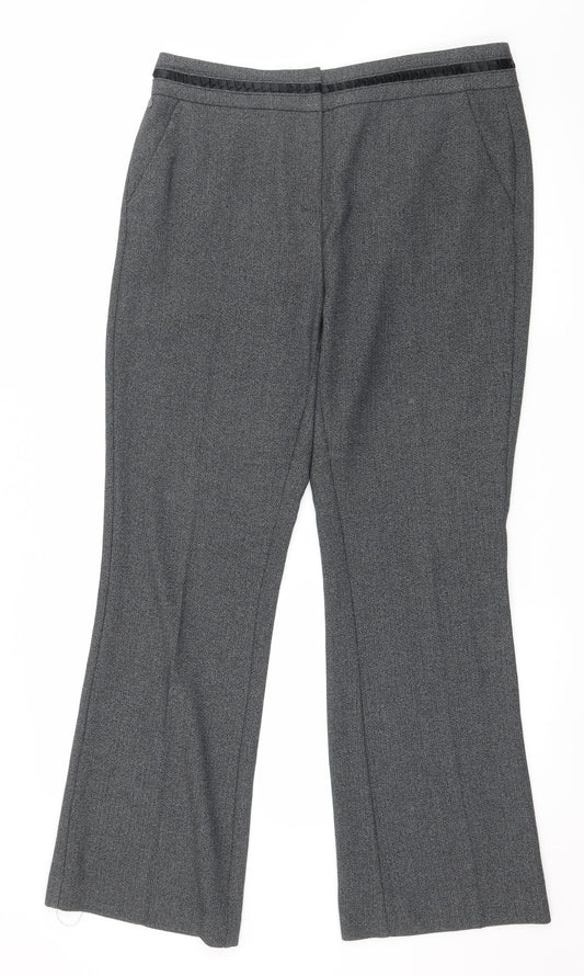 Per Una Womens Grey   Trousers  Size 12 L29 in
