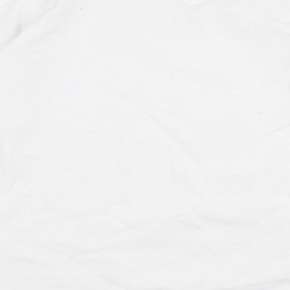 Pep&Co Womens White  Jersey Pullover Sweatshirt Size 14  - Distressed