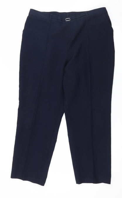 Womens UK Size 16 Marks and Spencer Regular Fit  Blue Trousers