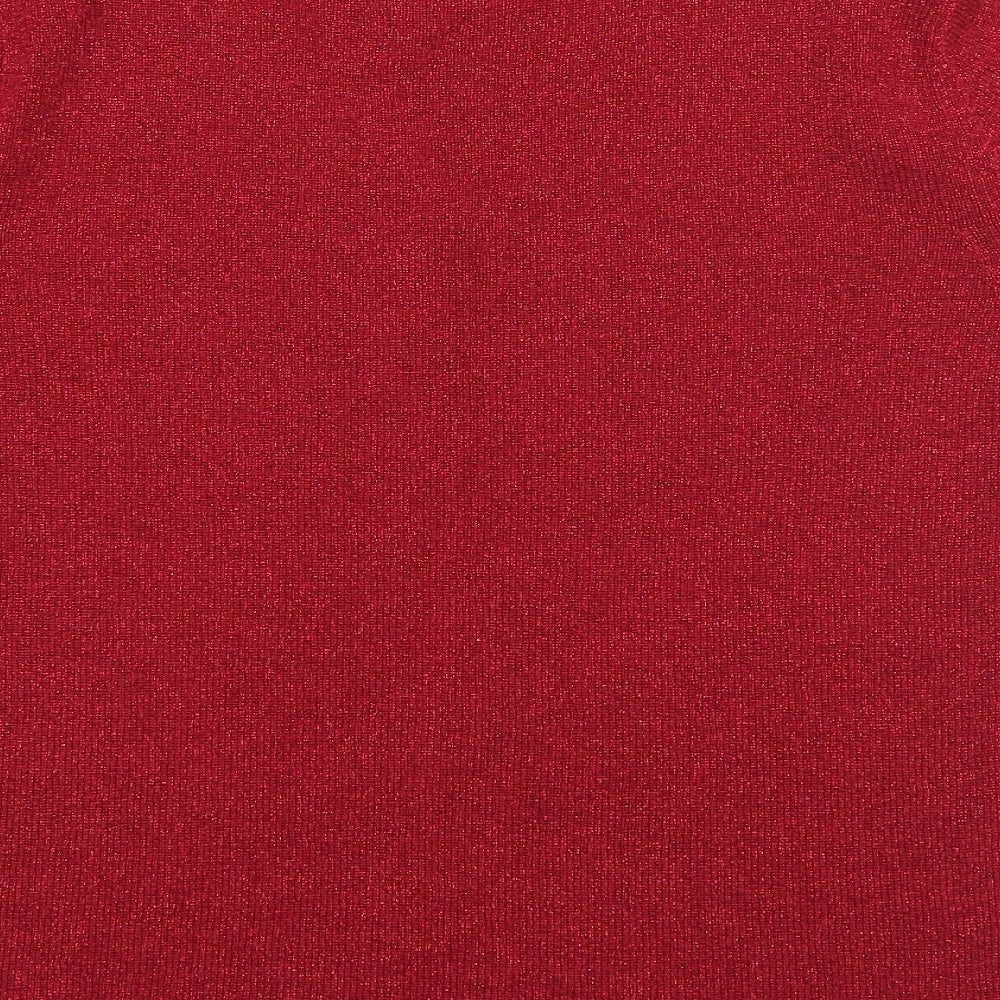Berkertex Womens Red  Knit Basic T-Shirt Size 14