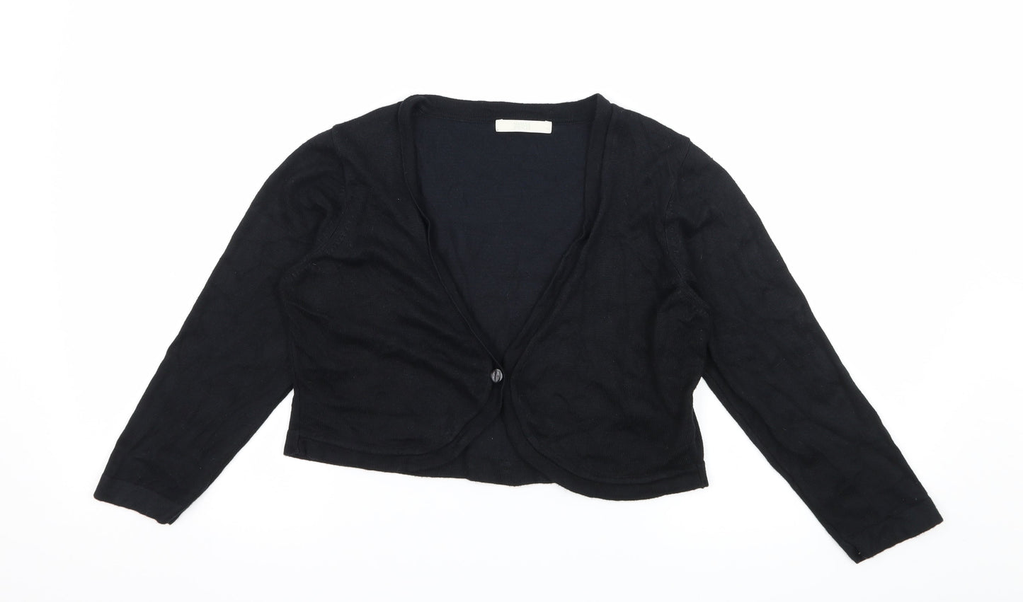 Marks and Spencer Womens Black  Knit Shrug Jumper Size 12