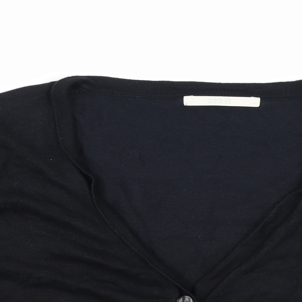Marks and Spencer Womens Black  Knit Shrug Jumper Size 12