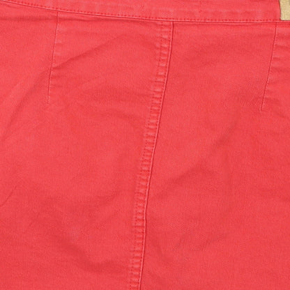 Brownie Womens Red  Denim A-Line Skirt Size 26 in