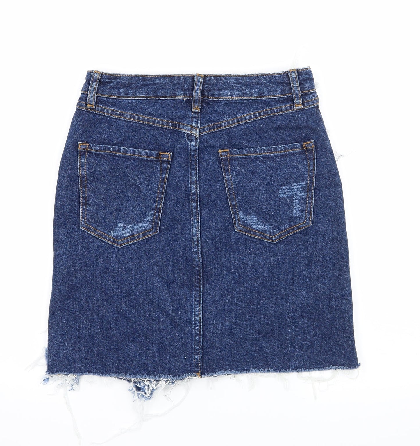 Womens UK Size 6 River Island A-Line Denim Skirt