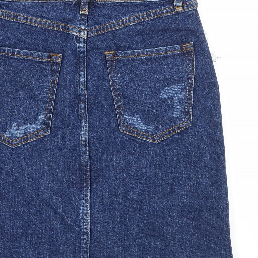 Womens UK Size 6 River Island A-Line Denim Skirt
