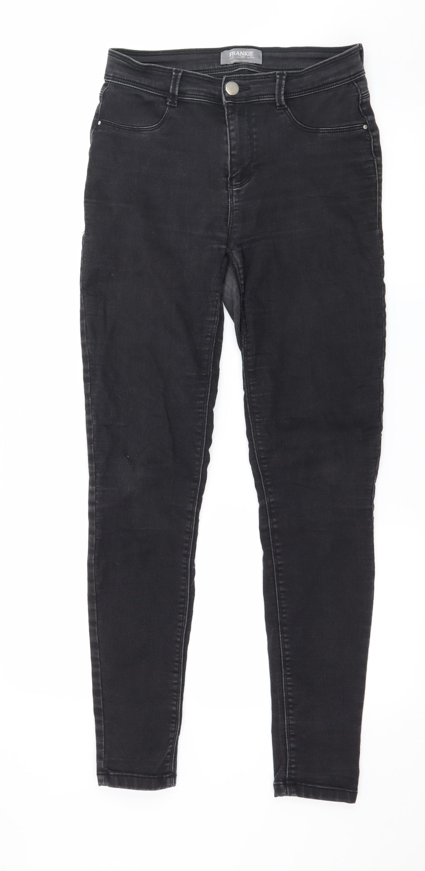Dorothy Perkins Womens Black  Denim Skinny Jeans Size 10 L29 in