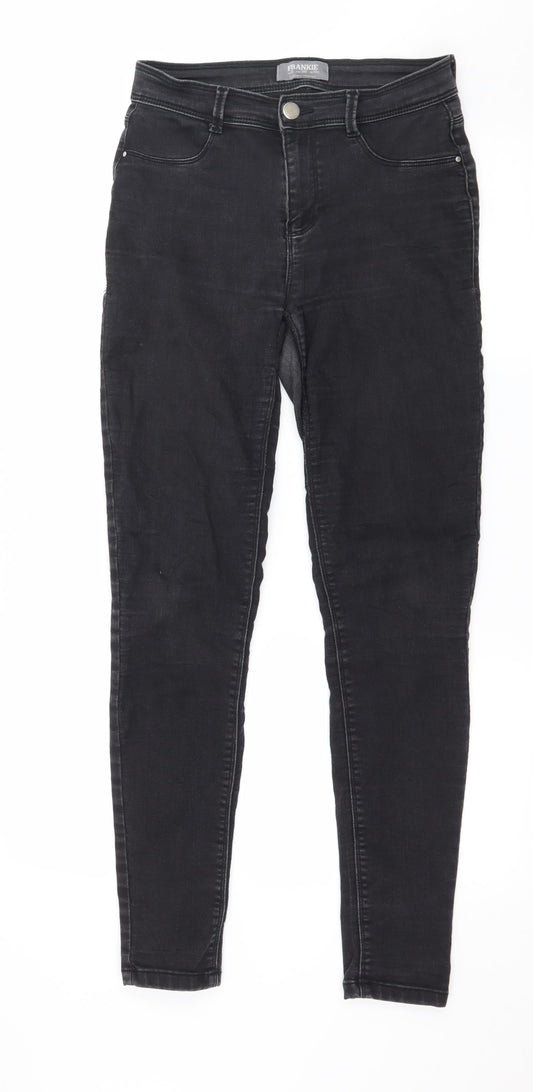 Dorothy Perkins Womens Black  Denim Skinny Jeans Size 10 L29 in