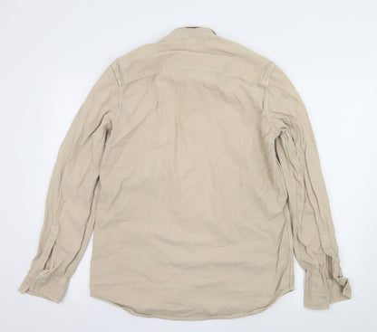Topman Mens Beige    Button-Up Size M