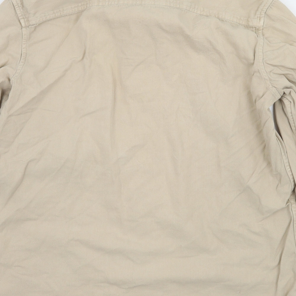 Topman Mens Beige    Button-Up Size M