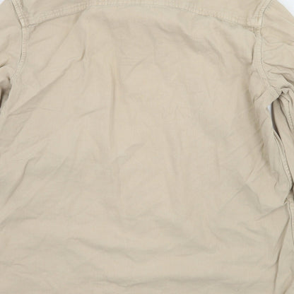 Topman Mens Beige    Button-Up Size M
