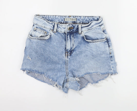 Denim & Co. Womens Blue  Denim Hot Pants Shorts Size 6