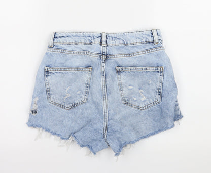 Denim & Co. Womens Blue  Denim Hot Pants Shorts Size 6