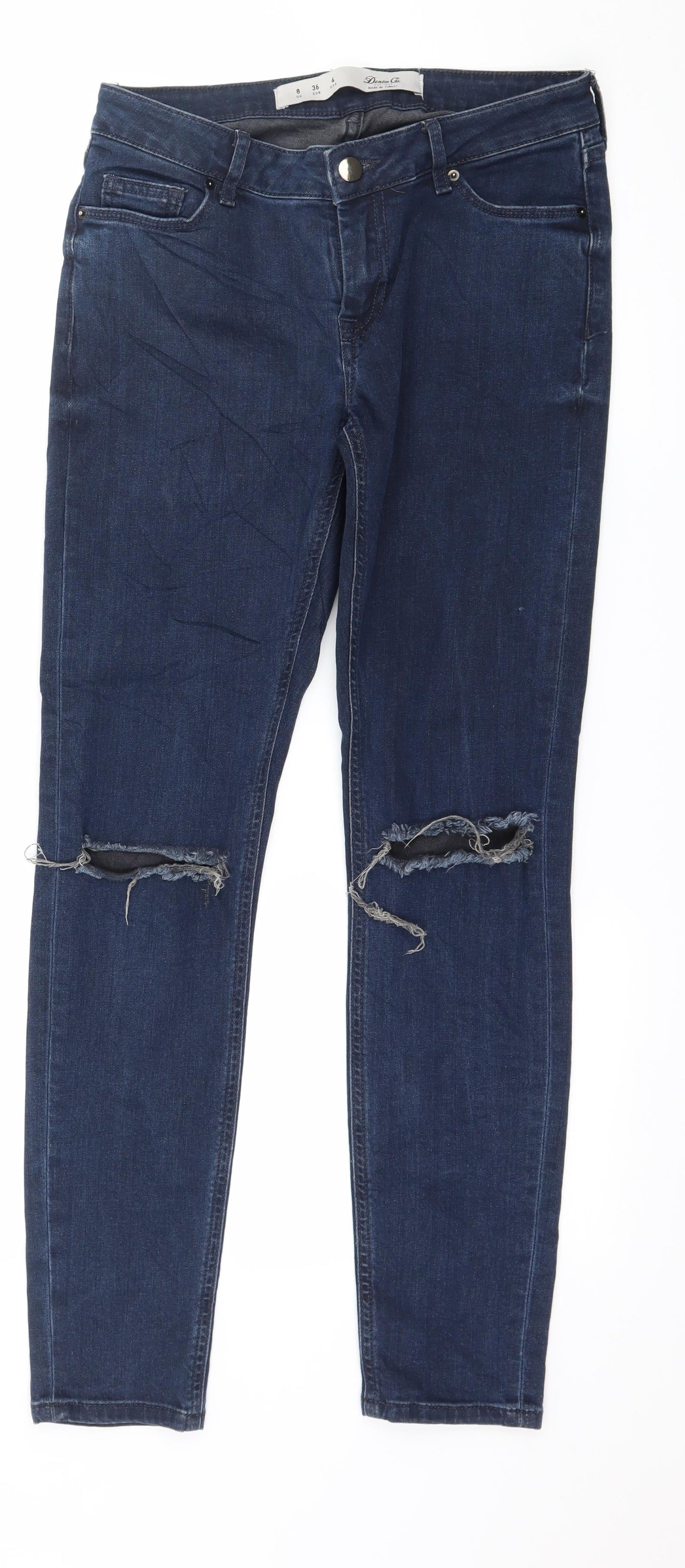 Denim & Co. Womens Blue  Denim Skinny Jeans Size 8 L29 in