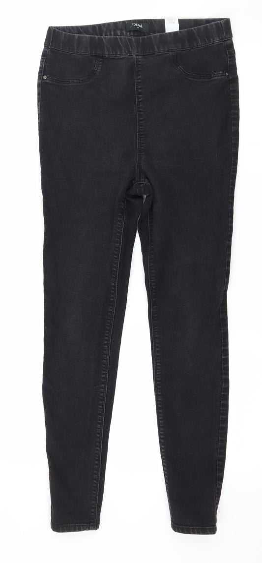 Matalan Womens Black  Denim Jegging Jeans Size 10 L26 in