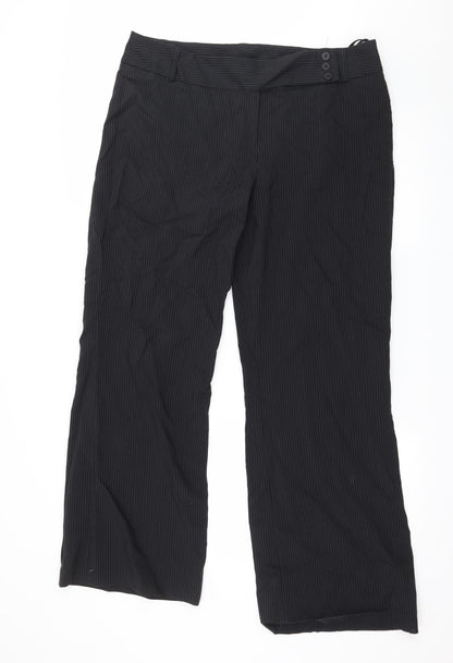 F&F Womens Blue Striped  Trousers  Size 16 L20 in