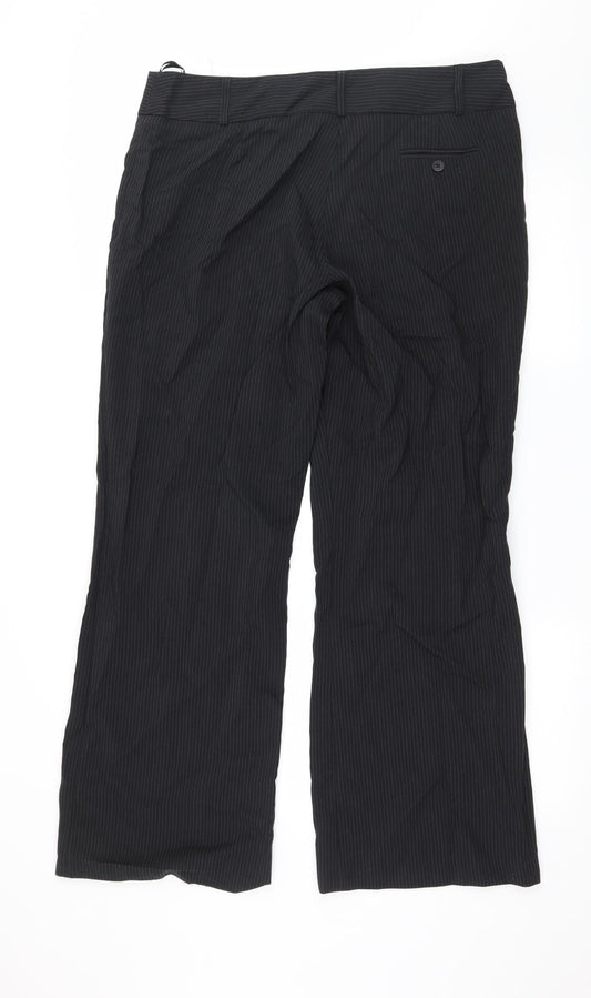 F&F Womens Blue Striped  Trousers  Size 16 L20 in