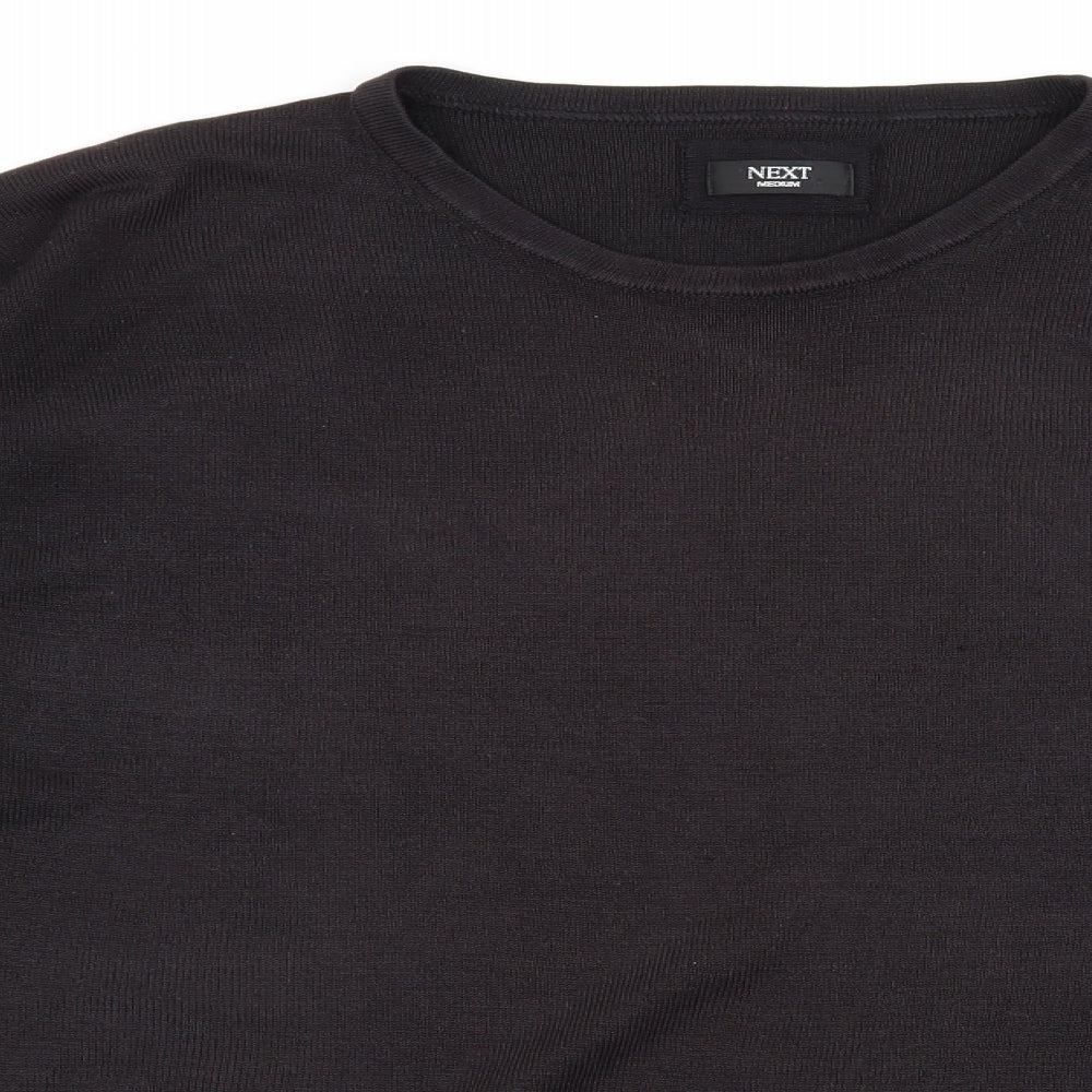 Womens UK Size M NEXT Black Basic T-Shirt