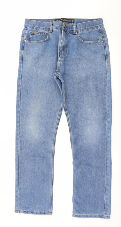 Denim & Co. Womens Blue  Denim Straight Jeans Size 32 in L30 in