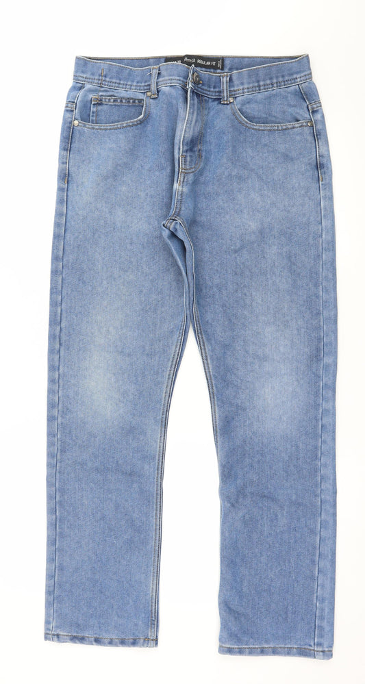 Denim & Co. Womens Blue  Denim Straight Jeans Size 32 in L30 in