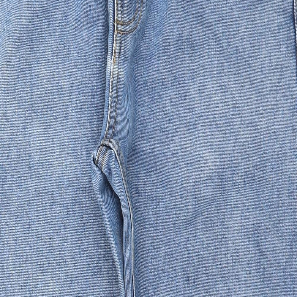 Denim & Co. Womens Blue  Denim Straight Jeans Size 32 in L30 in