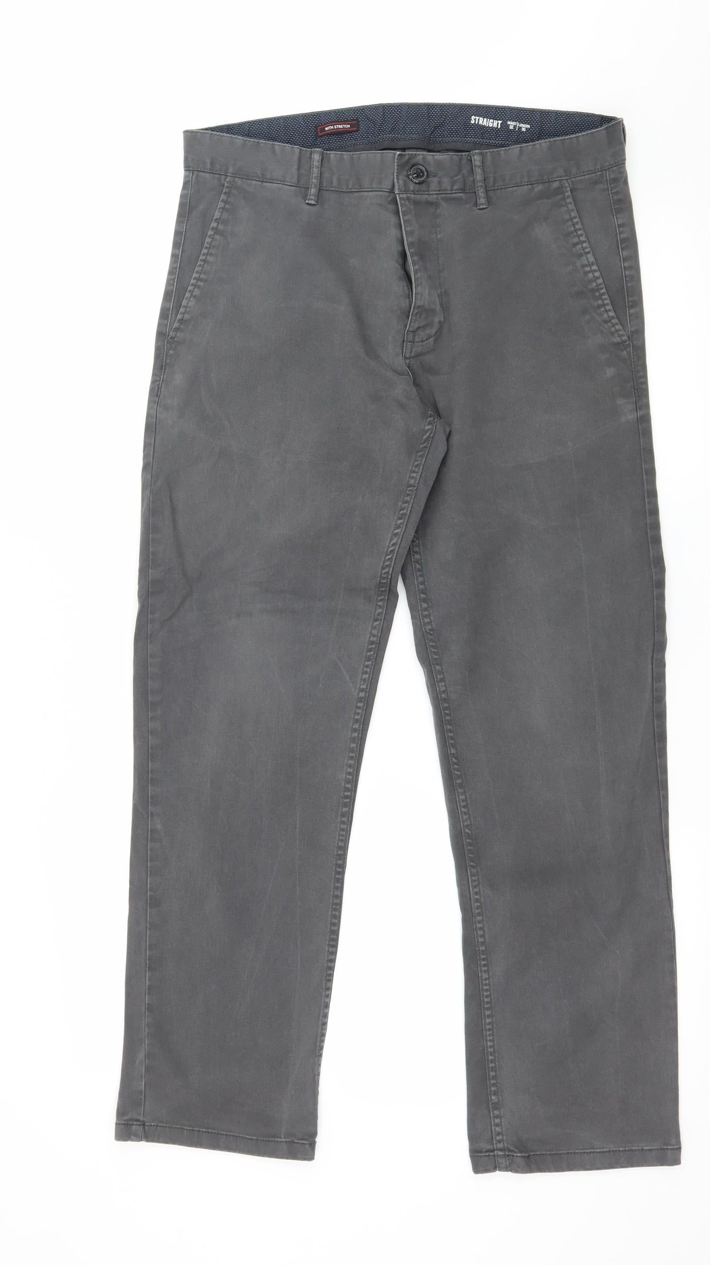 Jeff & Co Mens Grey   Trousers  Size 32 in L30 in